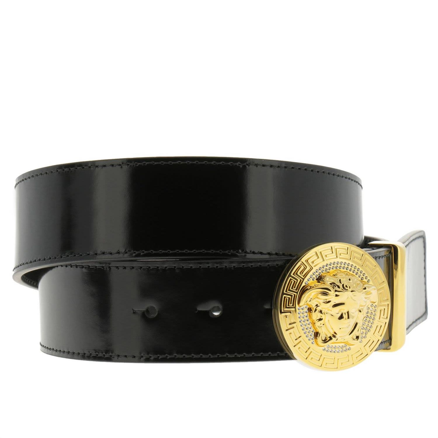 italist Best price in the market for Versace Versace Belt Belt Men Versace black 10689775