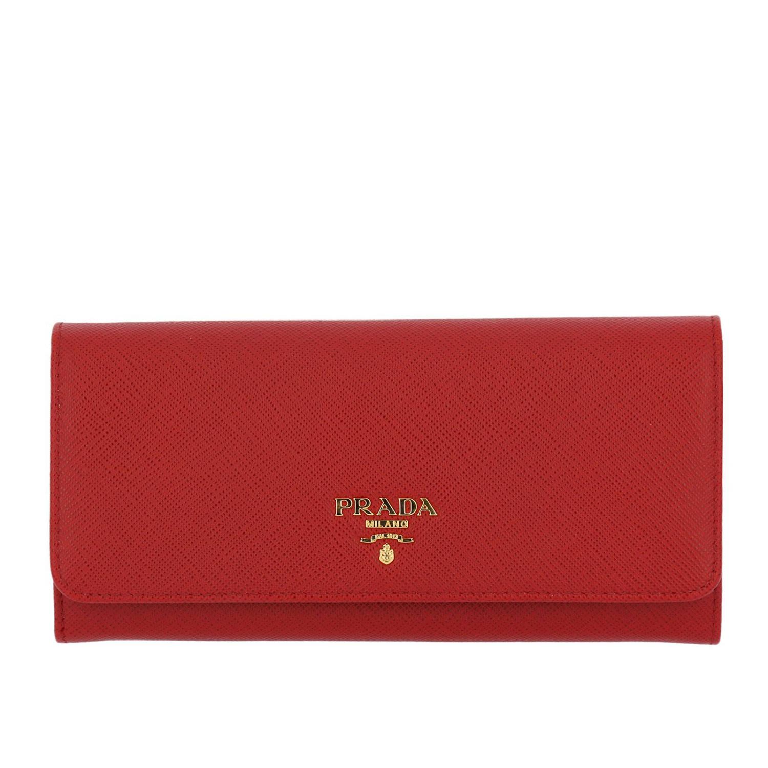 italist | Best price in the market for Prada Prada Wallet Wallet Women Prada - red - 10508219 ...