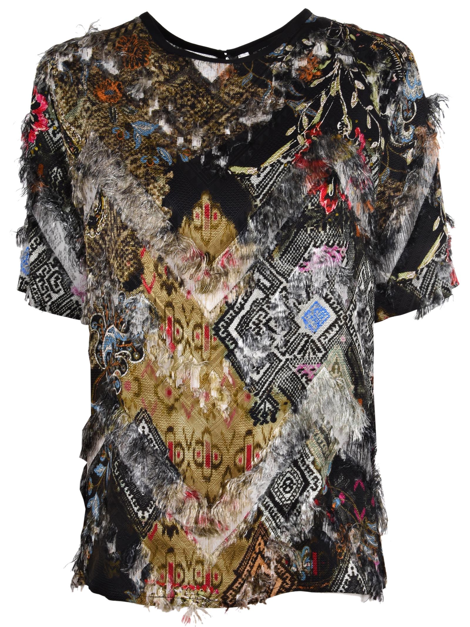 italist | Best price in the market for Etro Etro Patterned Top - Black ...