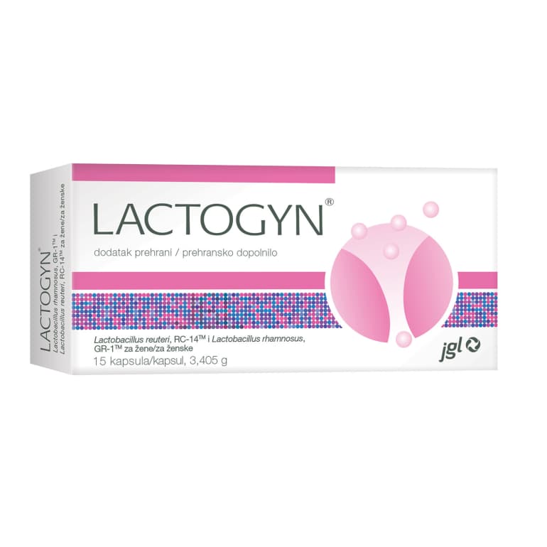 Lactogyn kapsule za lajšanje vaginitisa, suhosti, draženja in vnetja ter vlaženje nožnice v menopavzi.