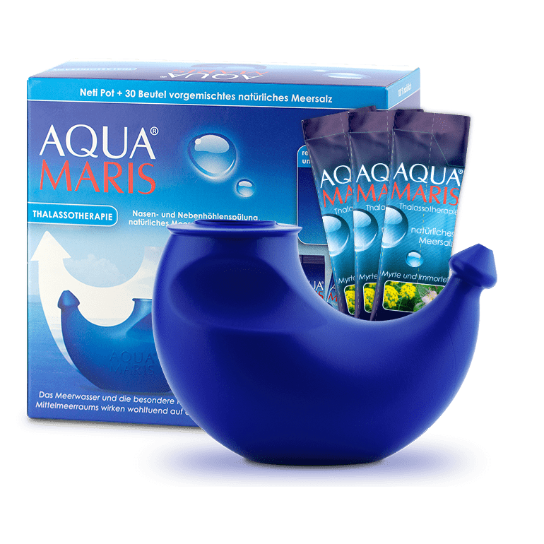 Das Paket enthält Neti Pot und 30 Beutel