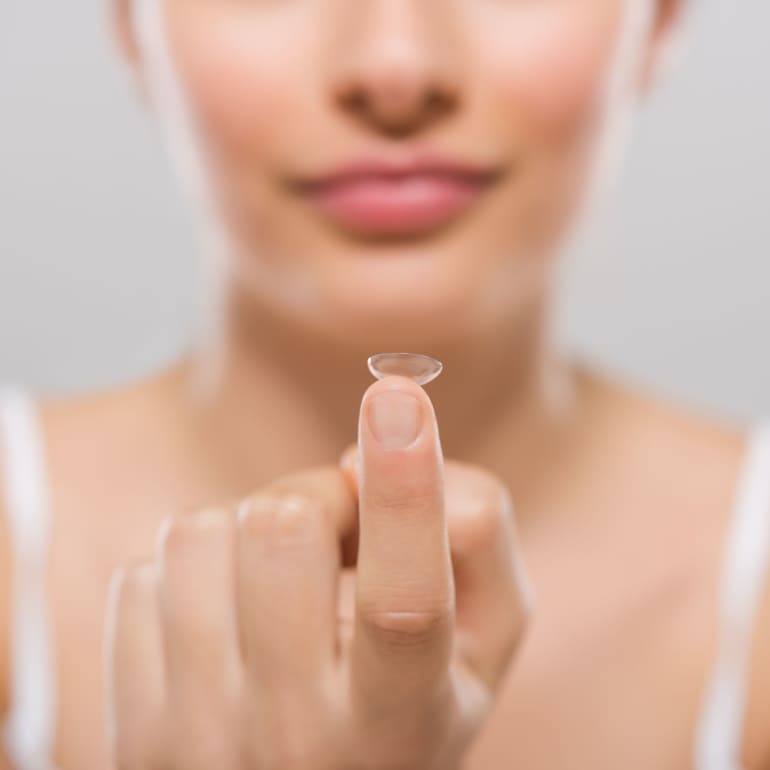 Problems of dry eye are more common in people who wear contact lenses