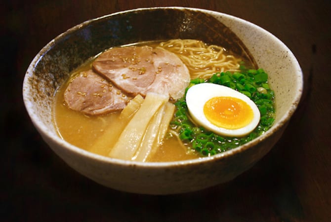 a bowl of ramen from sapporo