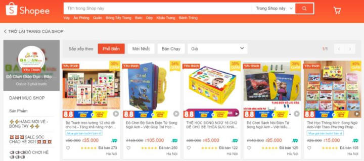 Top 4 cửa hàng shopee uy tín bán Flashcard học tiếng Anh cho trẻ em