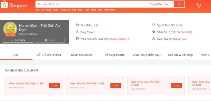 DANH SÁCH CÁC CỬA HÀNG SHOPEE UY TÍN BÁN ĐỒ ĂN DẶM CHO BÉ