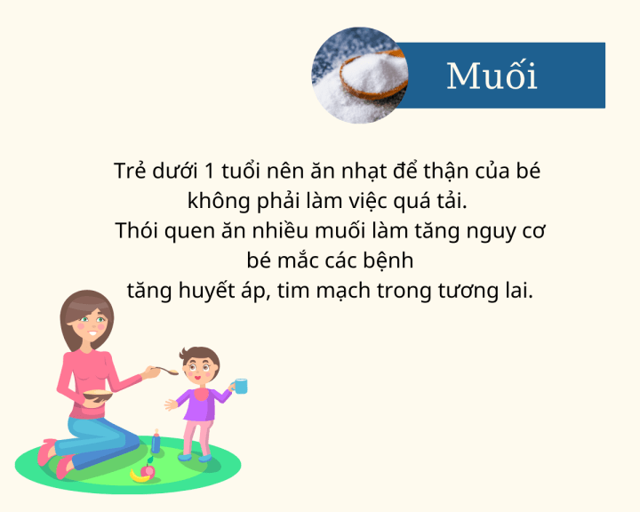 Tại sao trẻ em dưới 1 tuổi không nên ăn muối, đường, mật ong, sữa bò?