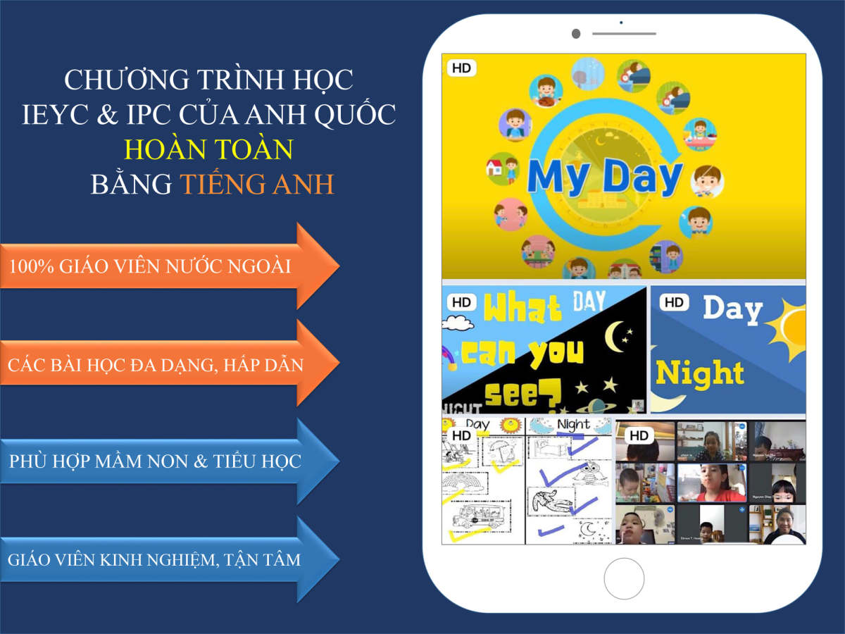 CHƯƠNG TRÌNH DẠY TIẾNG ANH ONLINE DÀNH CHO MẦM NON VÀ TIỂU HỌC