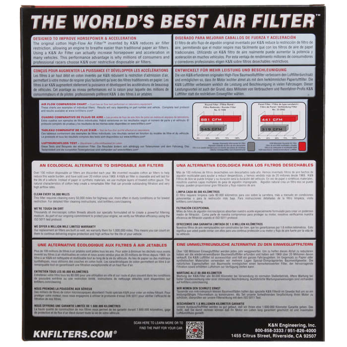 K&N 33-2429 Replacement Air Filter