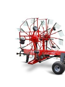 Four rotor rakes - Kverneland 95130 C - 95130 C, folded and compact during safe and efficient transportation