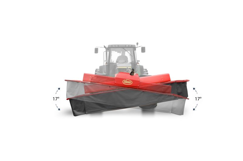 Plain Mowers - Vicon EXTRA 332XF, designed for narrow swathing and wide spreading, first front disc mower with with an actively driven swath former