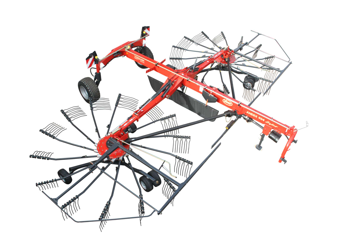 Double Rotor Rakes - VICON ANDEX 804-844-904 HYDRO-904 PRO, high performance also under though conditions cause by a strong carrier frame