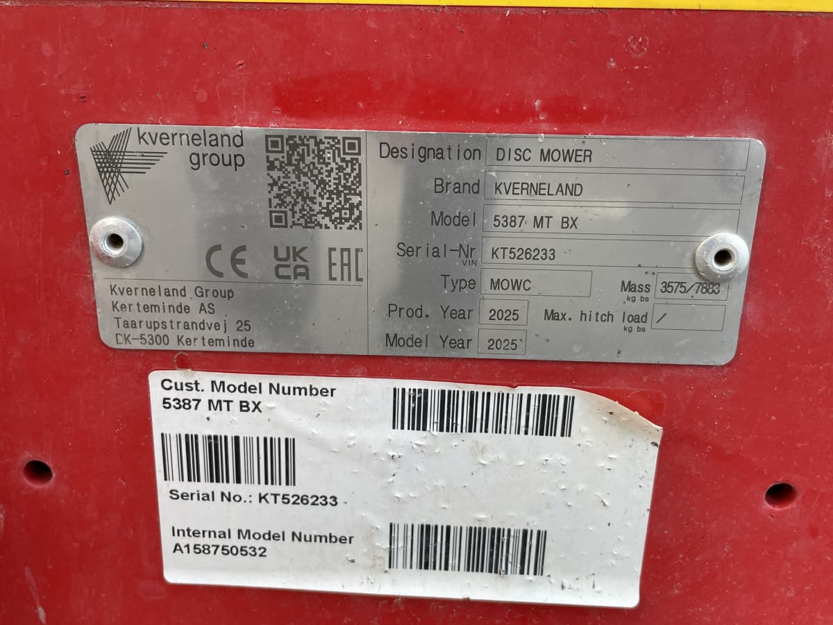 Kverneland - Groupe de fauche à tapis 5387 MT BX