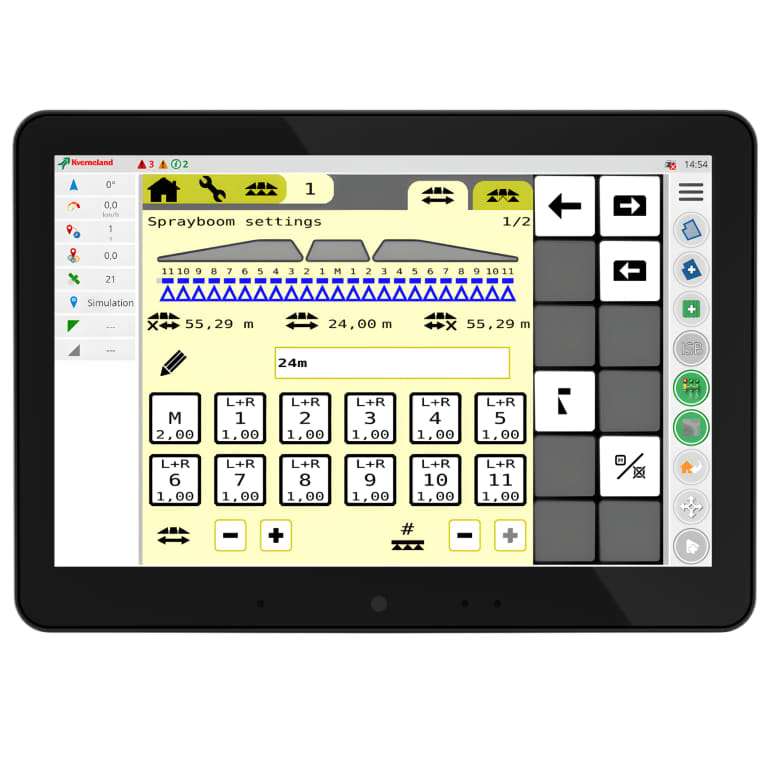 Kverneland - iXspray - gebruikersinterface