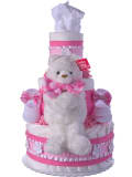 Call Me Miss Gingham Girl Diaper Cake by Lil' Baby Cakes