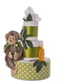 Just Monkeying Around Neutral Diaper Cake by Lii' Baby Cakes