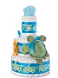 Sea Turtle Baby Diaper Cake by Lil' Baby Cakes