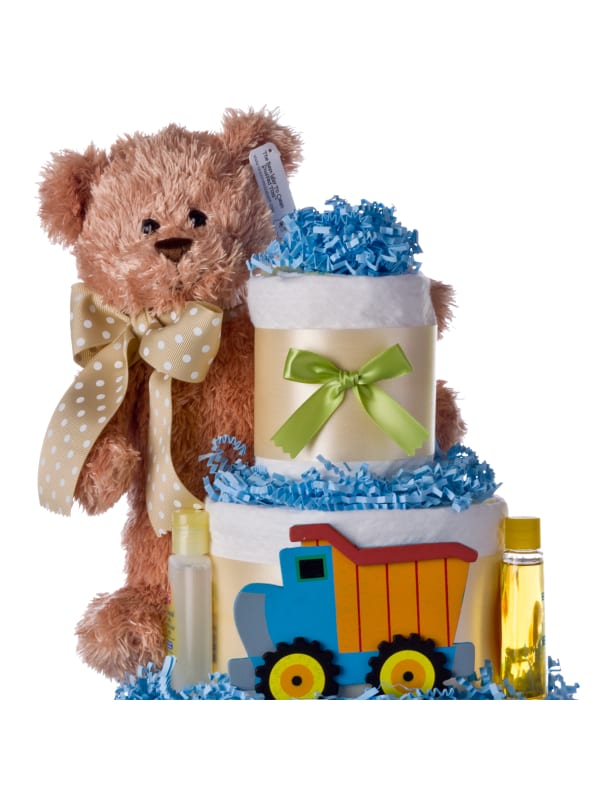 Lil Baby Cakes Bear and Truck Boys Three Tier