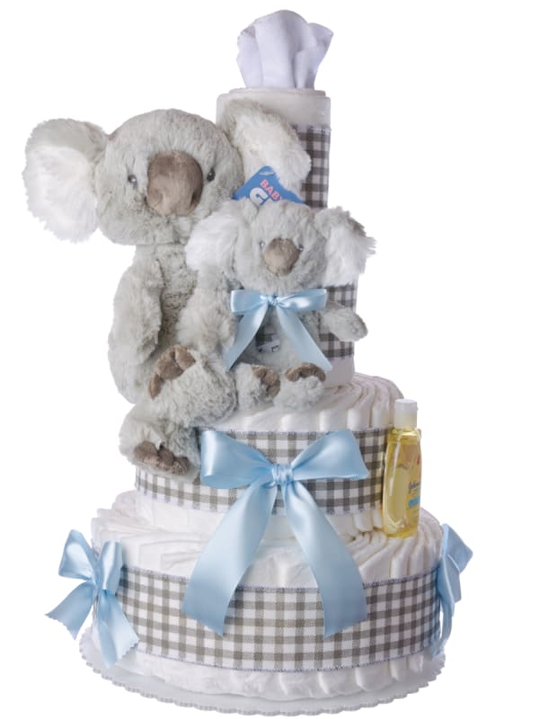 Koala Bear Boy Diaper Cake
