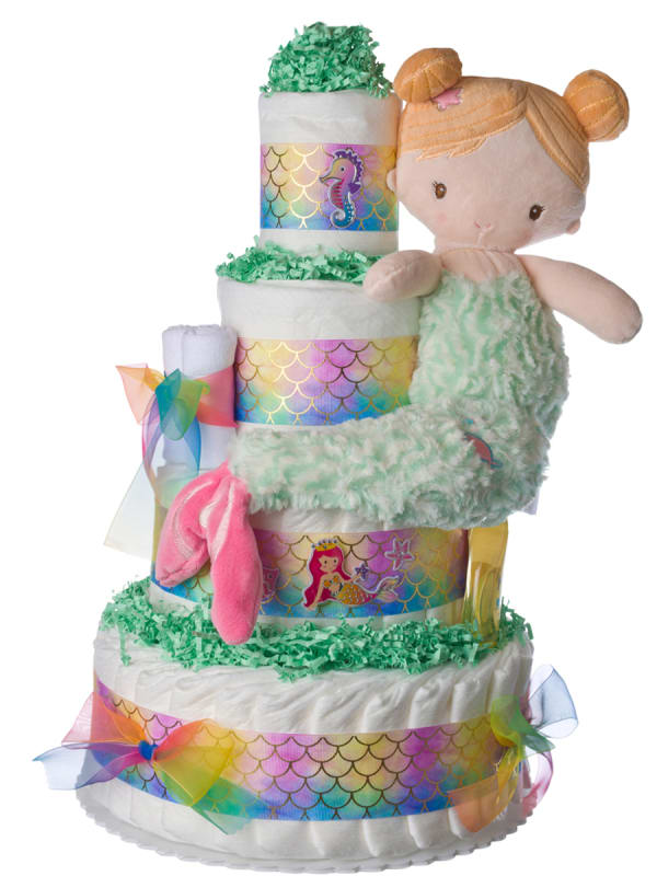 mermaid diaper cake