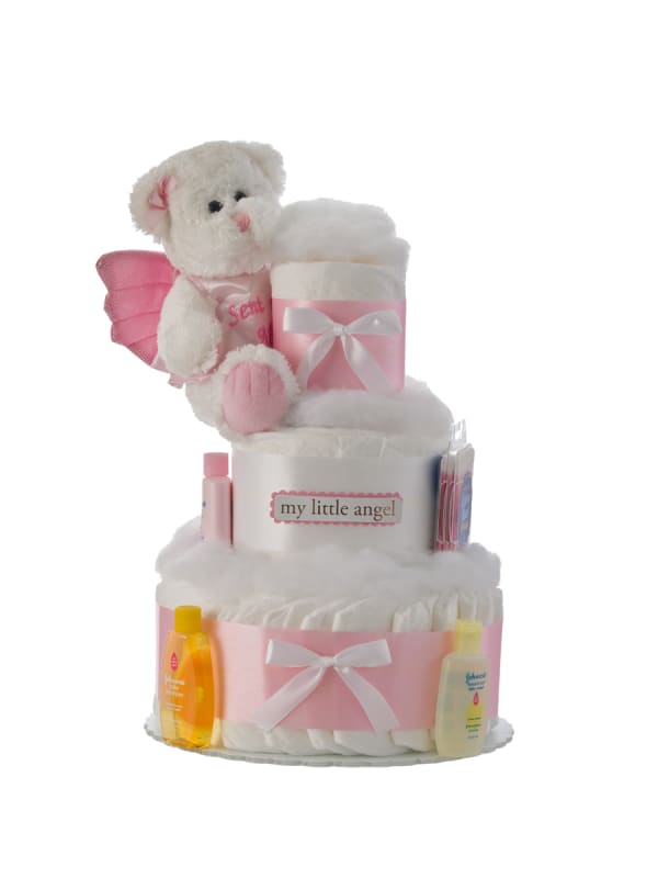angel diaper cake