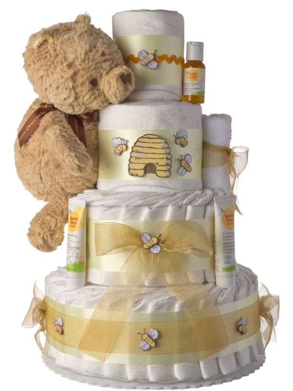 Winnie The Pooh 4 Tier Diaper Cake Makes A Great Baby Shower Centerpiece