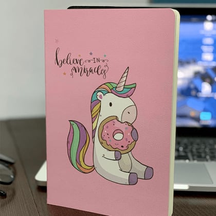 buy unicorn print cover notebook diary journal set of 4 at lowest
