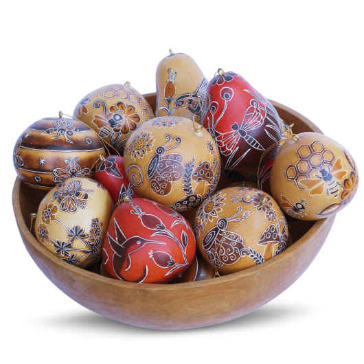 Fair Trade Nature Mix Gourd Ornament Sold In 20 S By Lucuma Designs