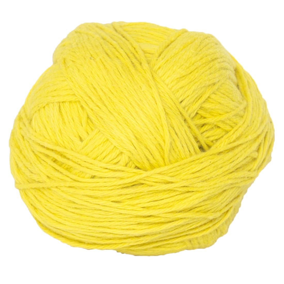 Yellow Wool Yarn Ball Isolated On White Background Stock Photo