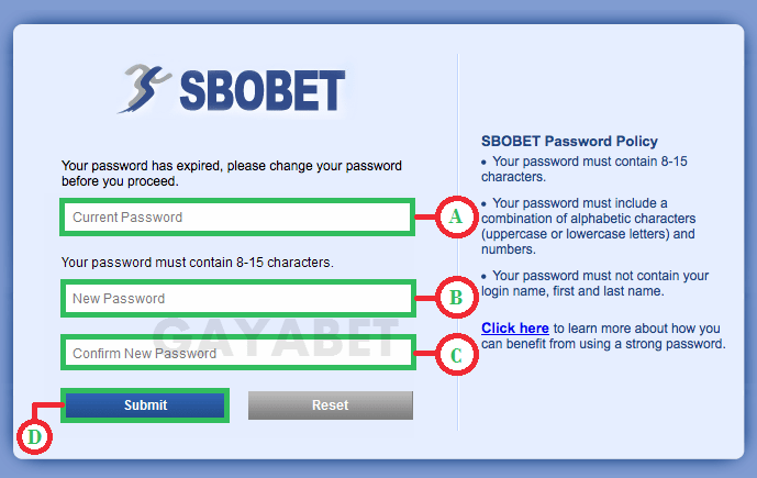 Halaman Ganti Password Sbobet Halaman Ganti Password Sbobet