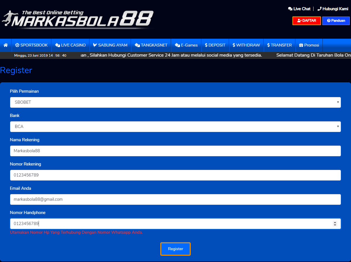 Register Akun Judi Bola Sbobet Register Akun Judi Bola Sbobet