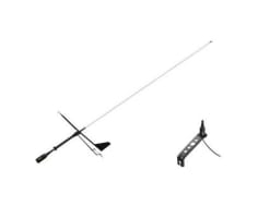 Supergain Black Swan 860mm Universal VHF Antenna S/S Whip With Wind Indicator