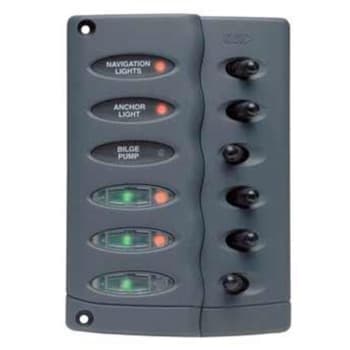 Contour Switch Panel 6 Way With 6 Ptc Fuses (CSP6-PTC)