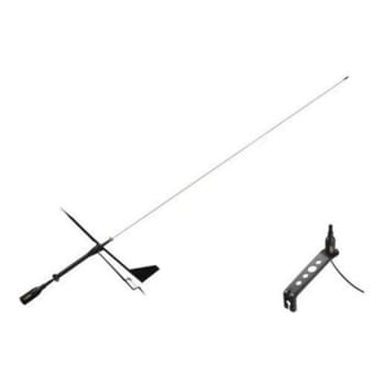 Supergain Black Swan 860mm Universal VHF Antenna S/S Whip With Wind Indicator