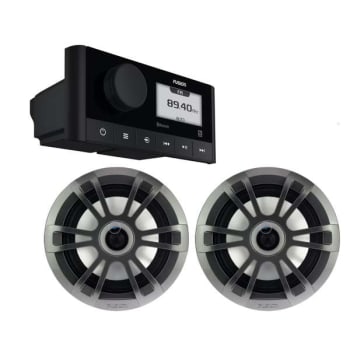 MS-RA60 Marine Stereo + EL 6.5 Inch Sports Grey (No LED) Speaker Bundle (010-02405-60)