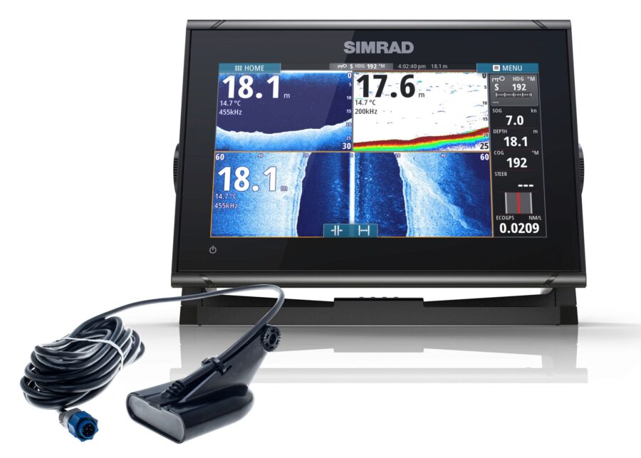 GO9 XSE Med/hi/Dwnscn 9Inch Multi-touch Chart Plotter With Echosounder And Transom Transducer