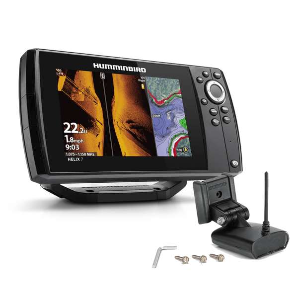 Humminbrid Helix 7 Chirp SI GPS G4 (Metric) With Transom Mounted Transducer (411590-1M)