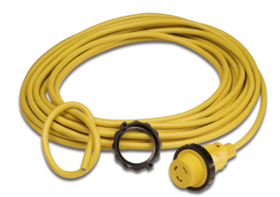 Cordset, 16A 230V, 12/3, 25', Yellow