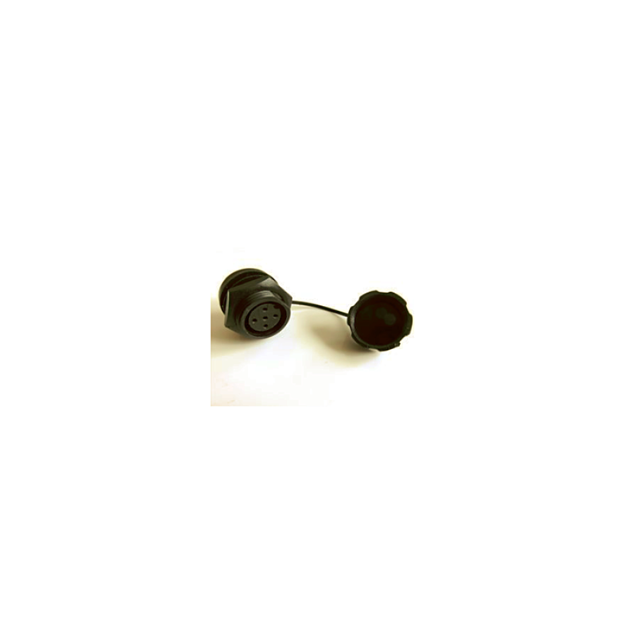 5Pin panel-mount socket with protective cap