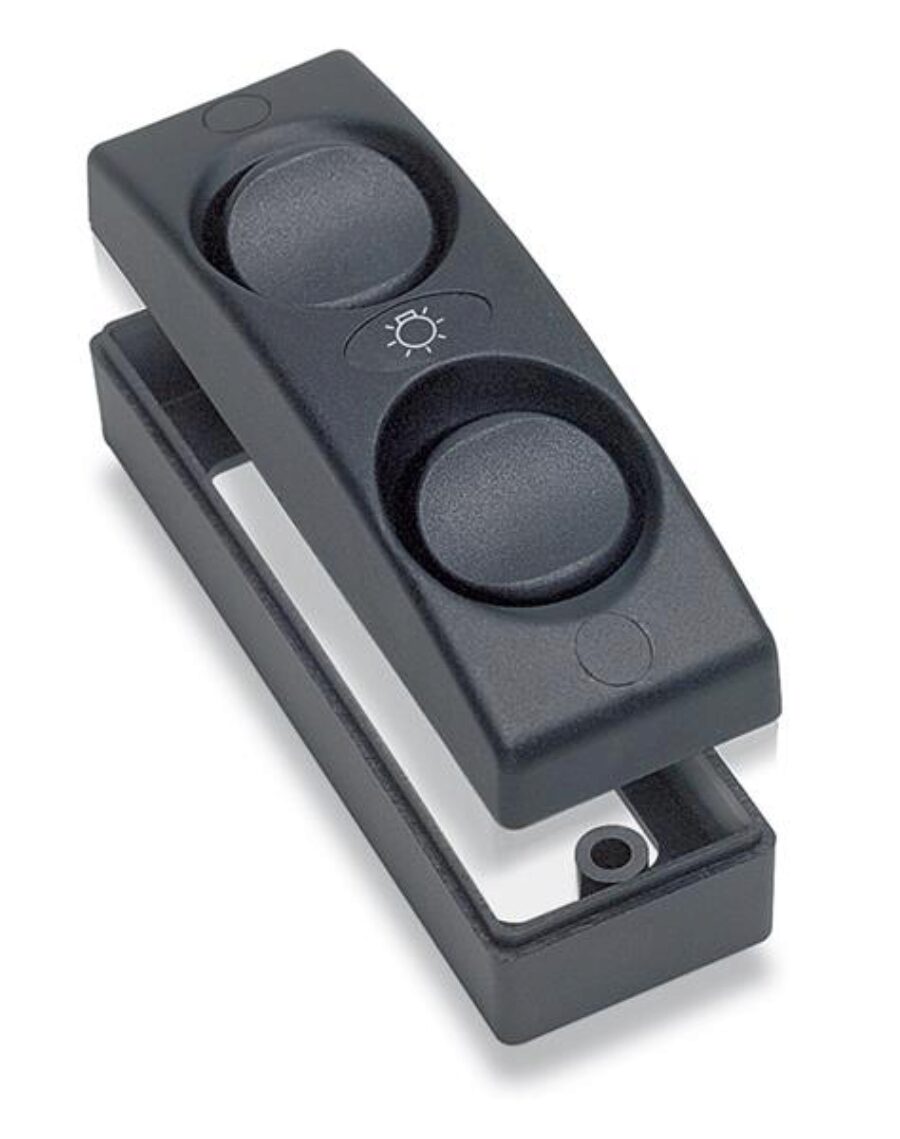 Contour Int Switch 1100 Series Double 10a Blk (1101-BK)