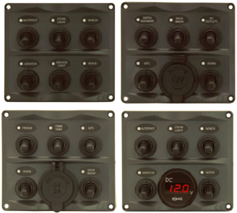 Toggle Switch Panels - With USB Charger