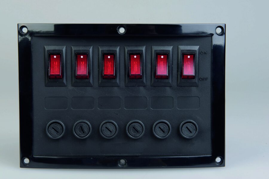 Switch Panel 6-fuses Black