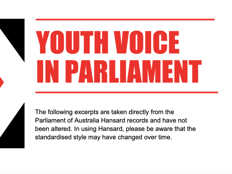 Youth voice in parliament 