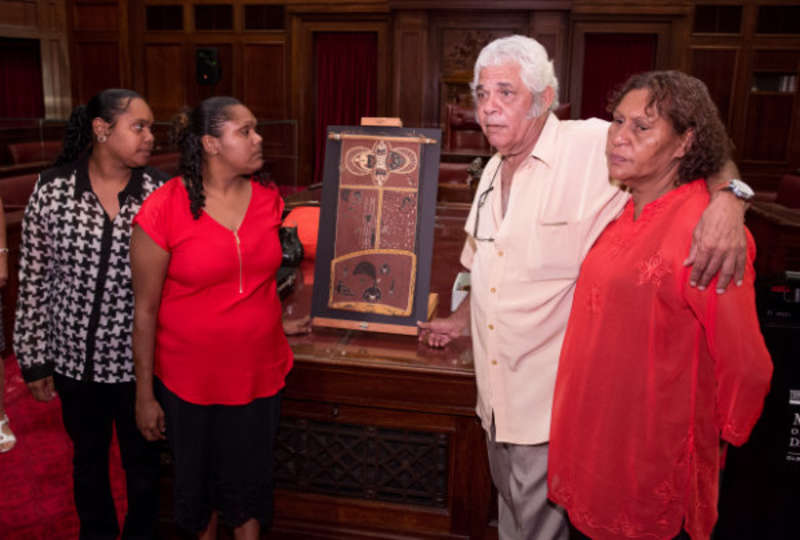 Handover of the bark painting