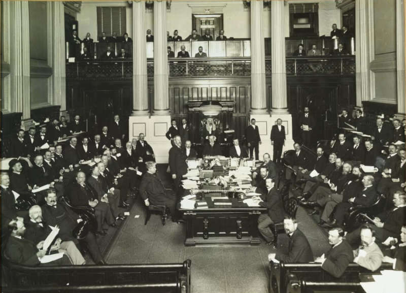 Mr. Kingston introducing the first Commonwealth Tariff in Melbourne