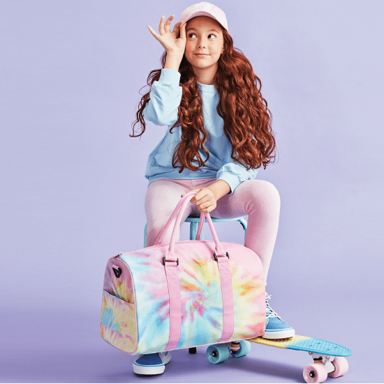 pastel duffle bag