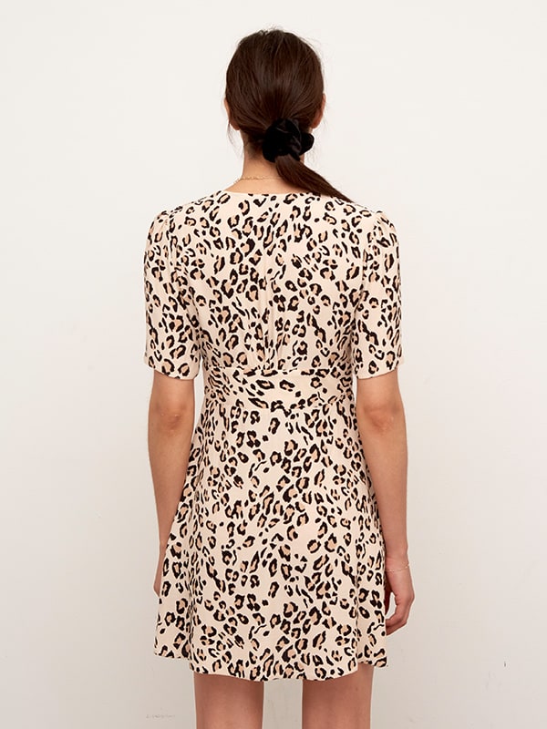 Lenzing Ecovero Neutral Leopard Alexa Mini Dress