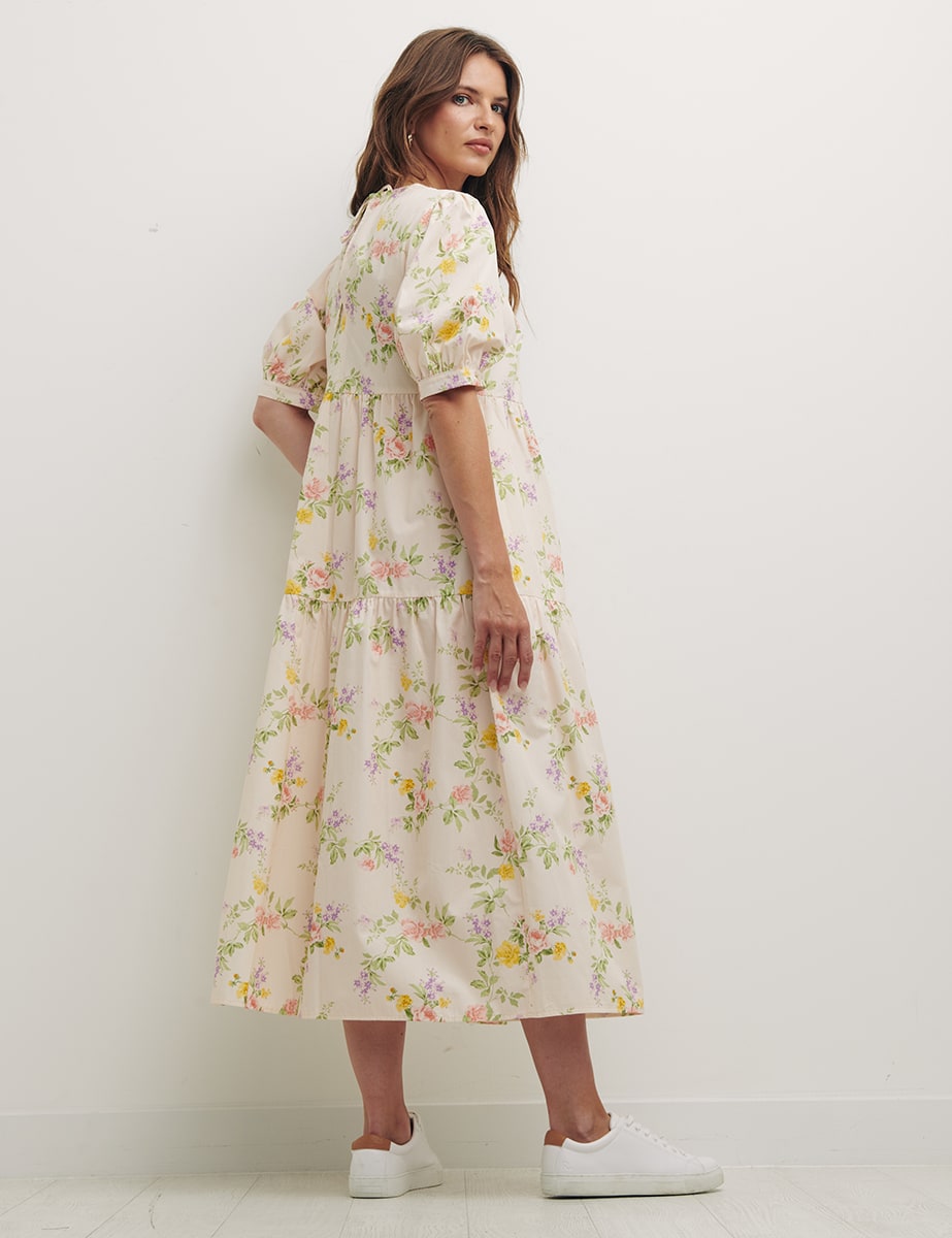 Lucia Midi Dress In Paintly Fl