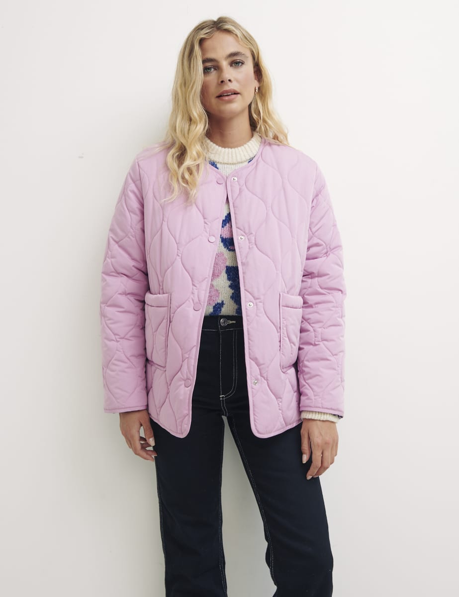 unse krone Horn quilted jacket pink