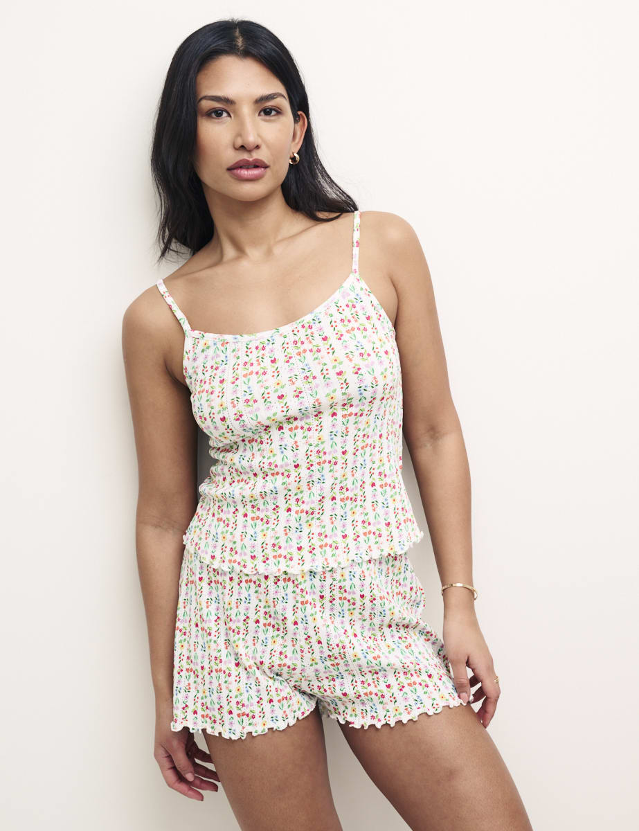 Out From Under Toby Floral Pointelle Shorts
