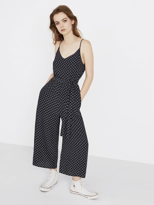 Navy Cara Daisy Strappy Culotte Jumpsuit | Nobody's Child
